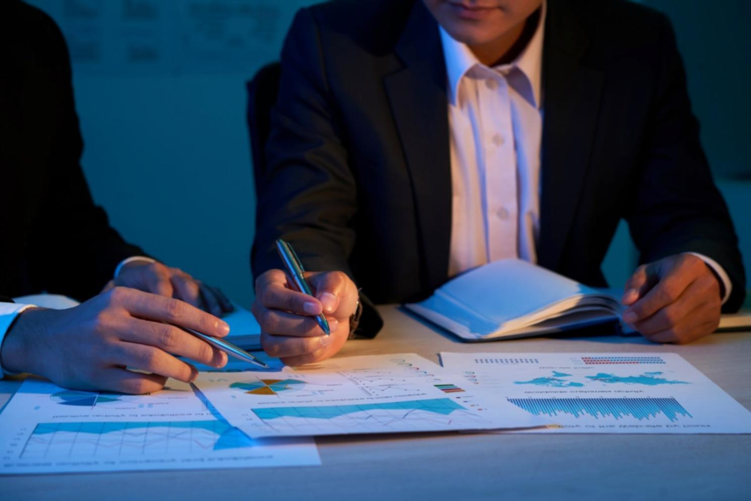 Professional business negotiation session